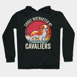 Easily Distracted By Cavalier King Charles Spaniel Dog Hoodie